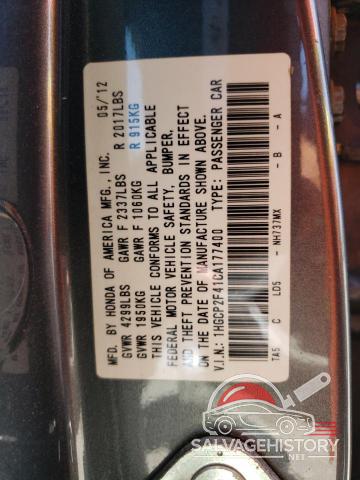 1HGCP2F41CA177400 2012 HONDA ACCORD photo no. 13