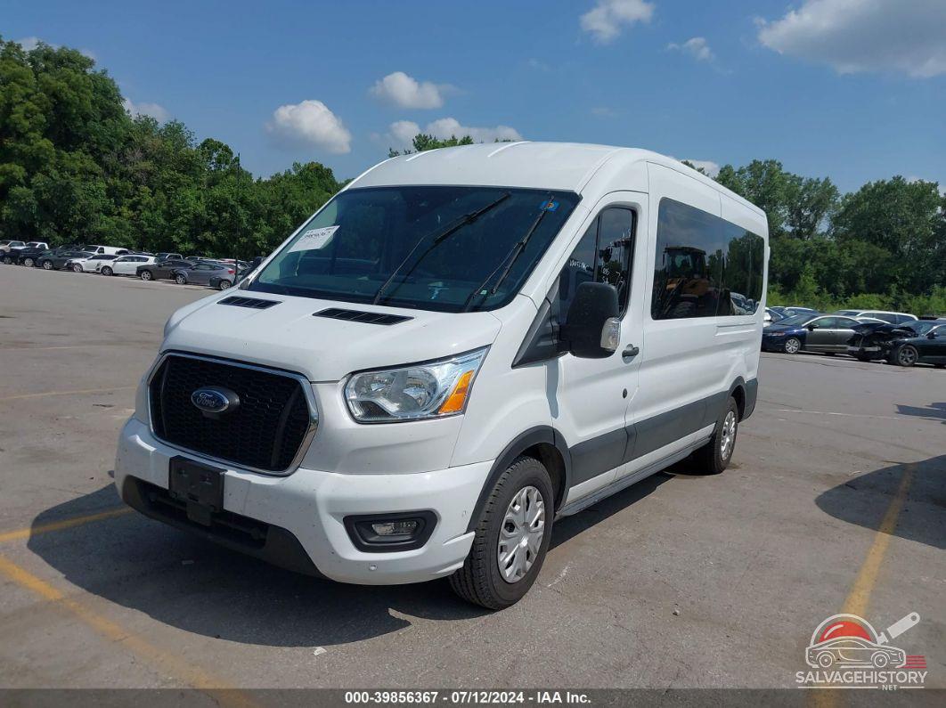 1FBAX2C80MKA13309 2021 FORD TRANSIT-350 PASSENGER VAN photo no. 2