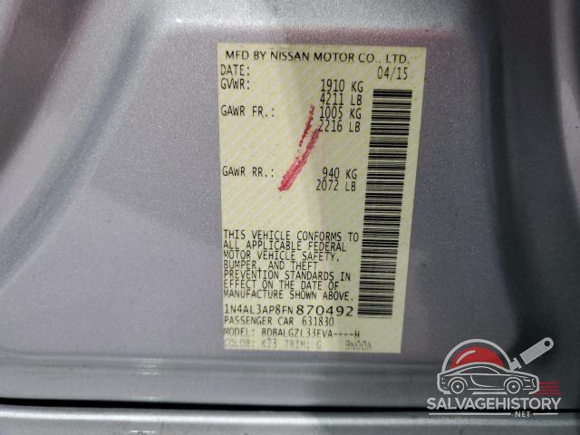 1N4AL3AP8FN870492 2015 NISSAN ALTIMA photo no. 12
