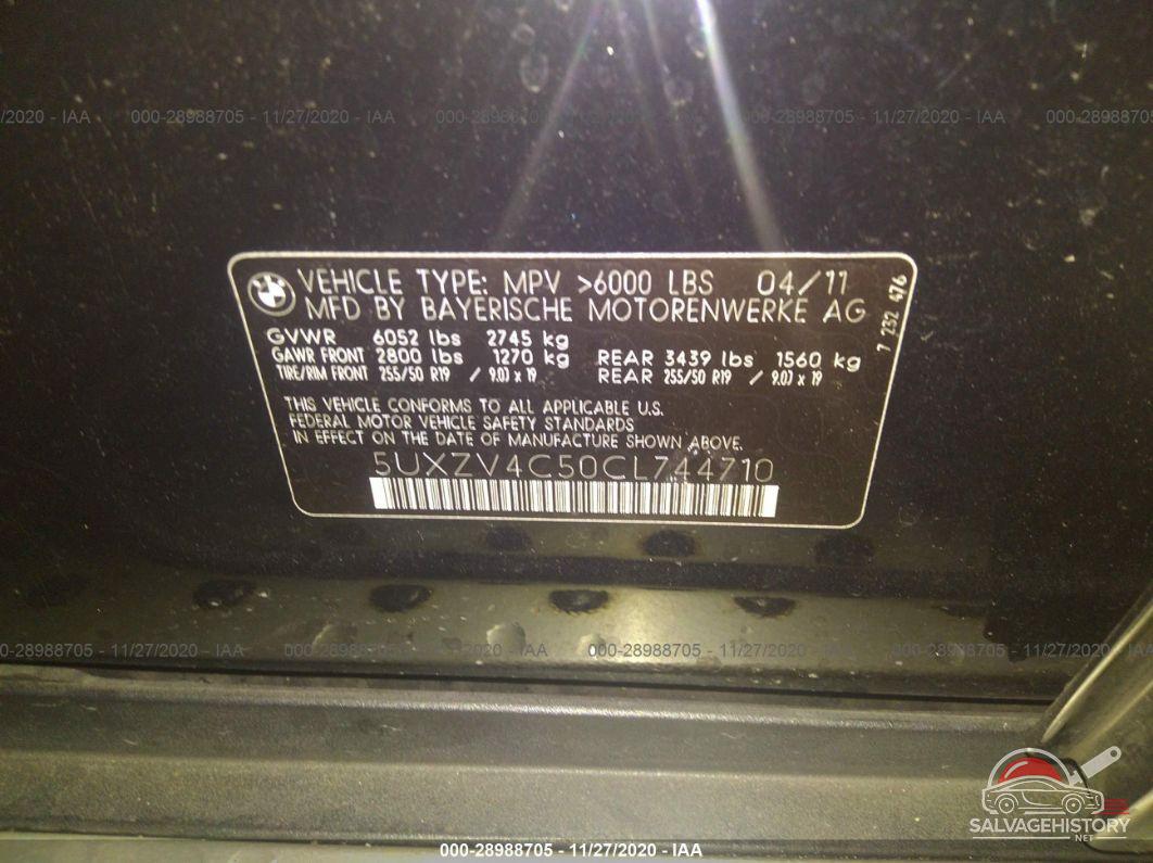 5UXZV4C50CL744710 2012 BMW X5 photo no. 9