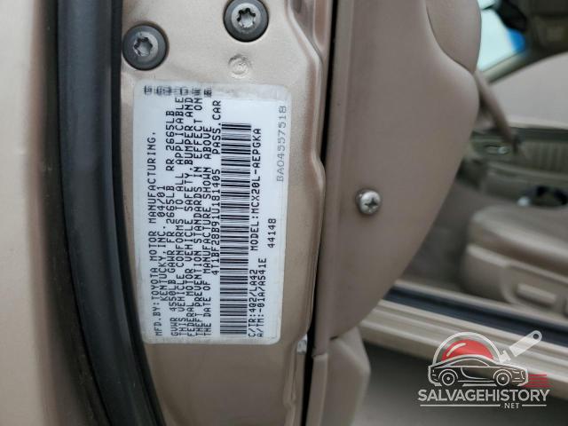 4T1BF28B91U181405 2001 TOYOTA AVALON photo no. 12