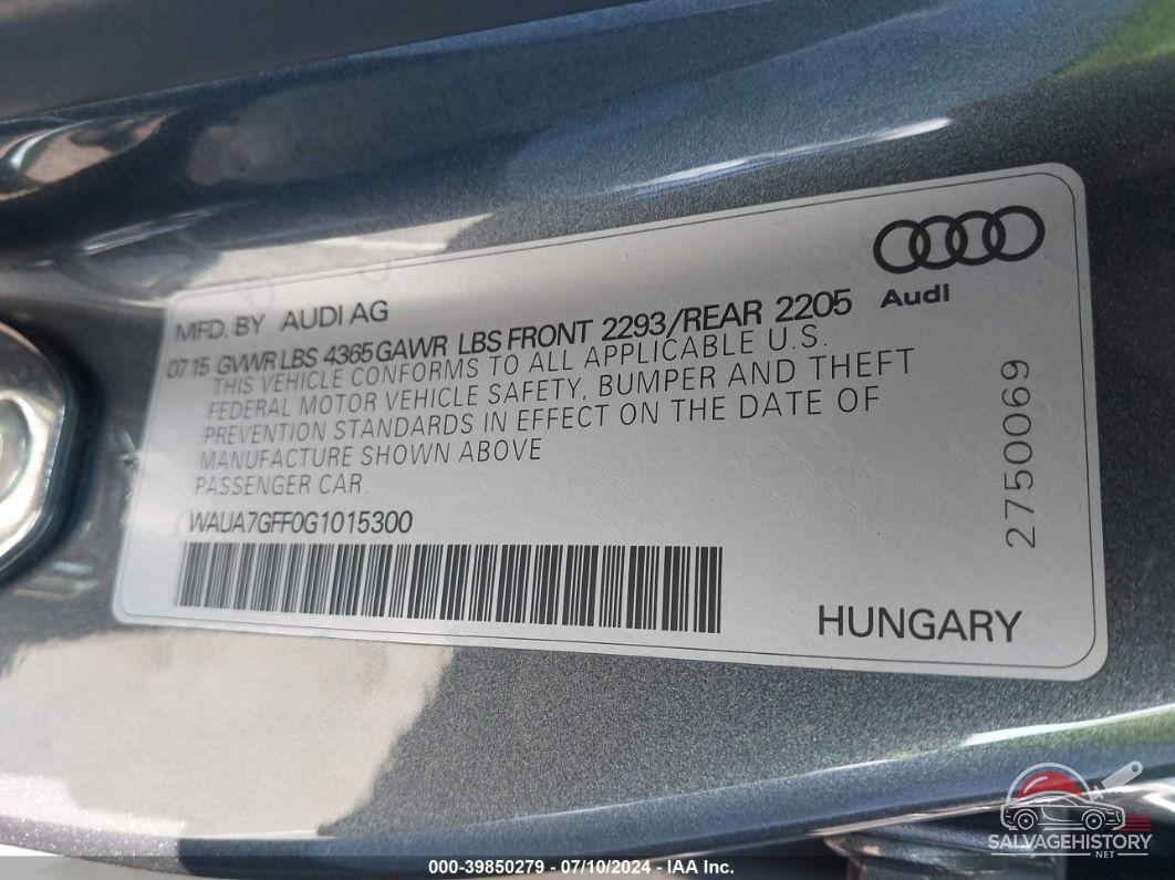 WAUA7GFF0G1015300 2016 AUDI A3 photo no. 9