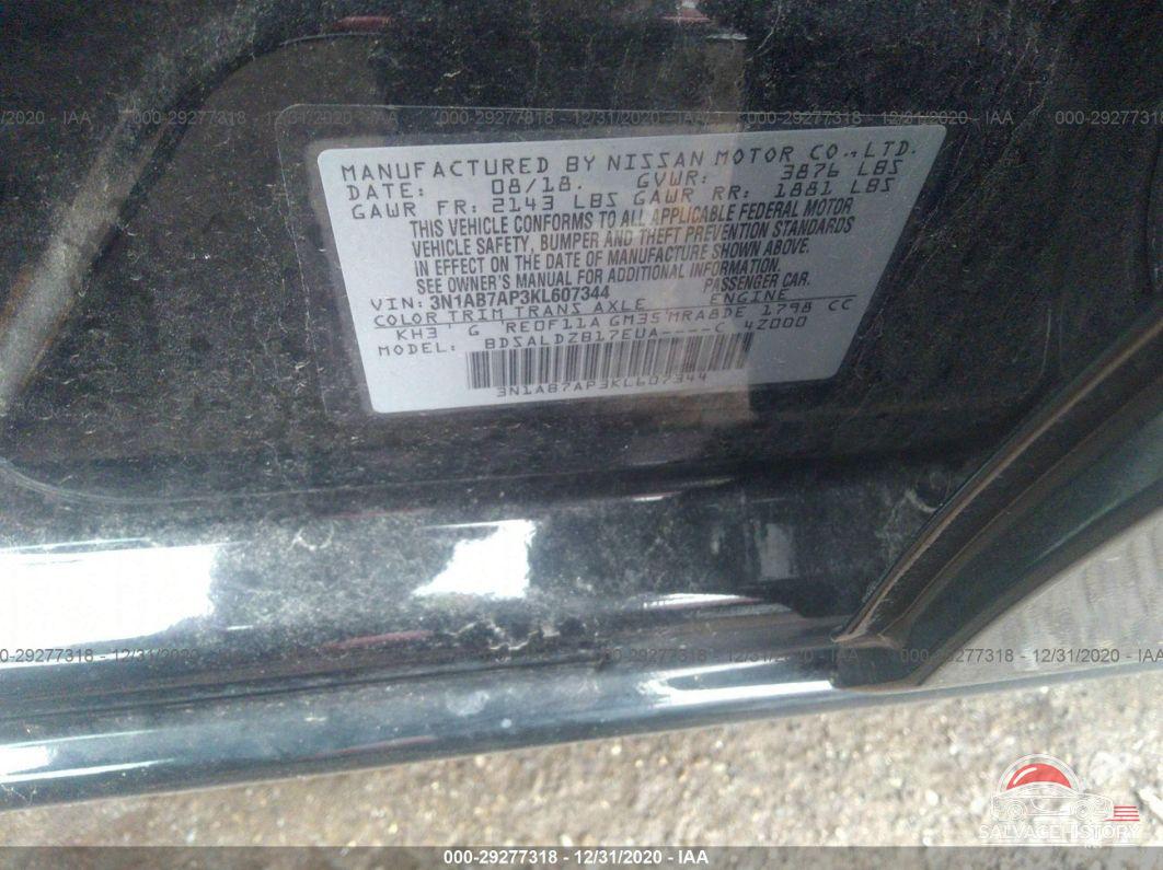 3N1AB7AP3KL607344 2019 NISSAN SENTRA photo no. 9