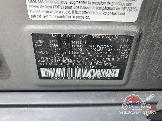 4S4BRBCC9B3354984 2011 SUBARU OUTBACK photo no. 13