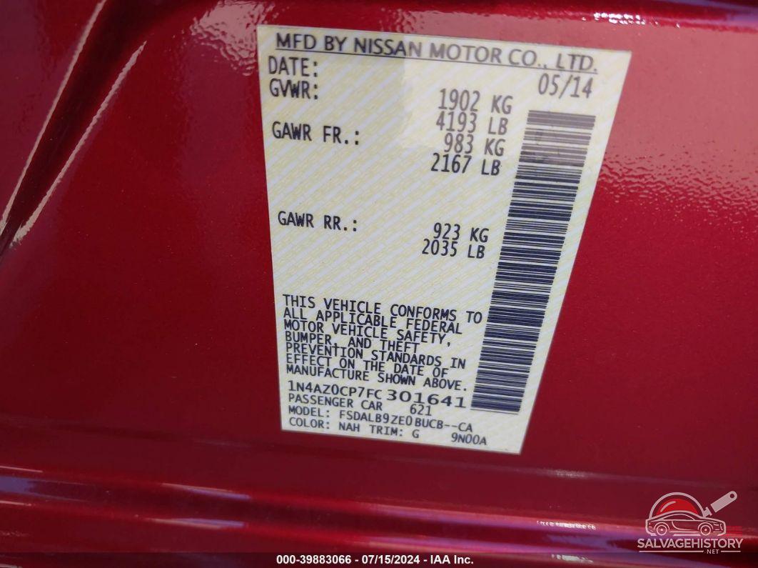 1N4AZ0CP7FC301641 2015 NISSAN LEAF photo no. 9