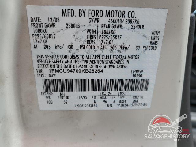 1FMCU94709KB28264 2009 FORD ESCAPE photo no. 14
