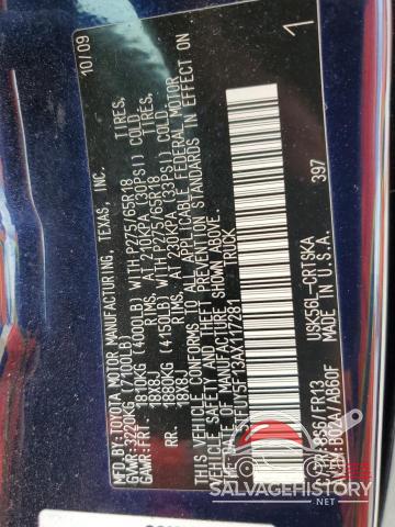 5TFUY5F13AX117281 2010 TOYOTA TUNDRA photo no. 12