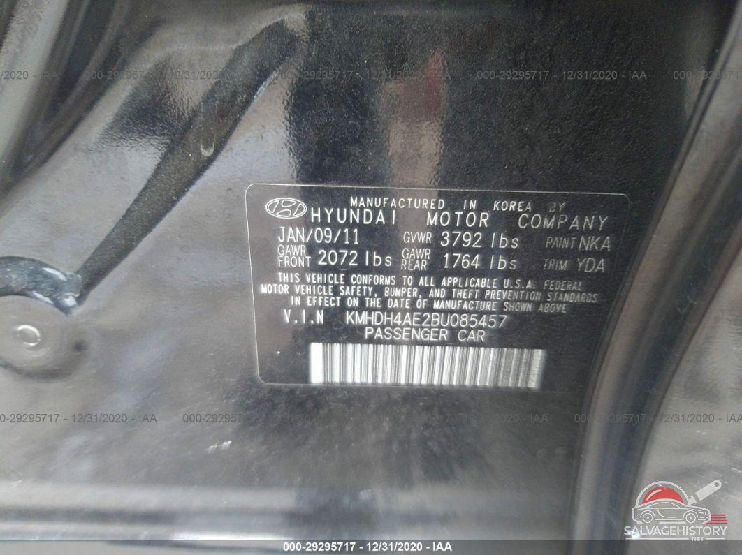 KMHDH4AE2BU085457 2011 HYUNDAI ELANTRA photo no. 9