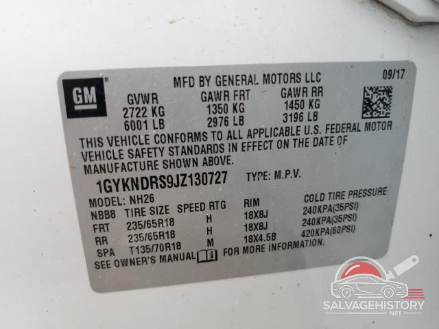 1GYKNDRS9JZ130727 2018 CADILLAC XT5 photo no. 12