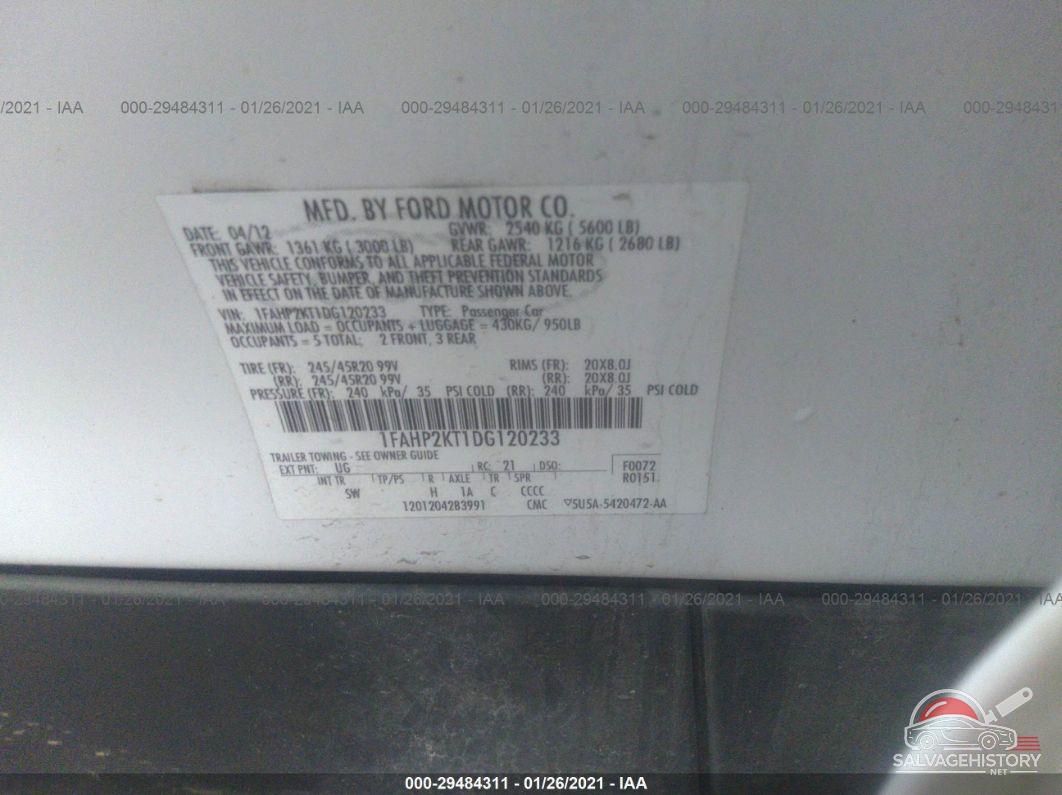 1FAHP2KT1DG120233 2013 FORD TAURUS photo no. 9