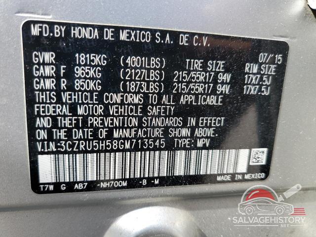 3CZRU5H58GM713545 2016 HONDA HR-V photo no. 13
