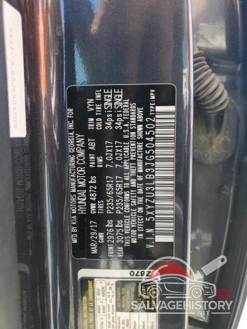 5XYZU3LB3JG504502 2018 HYUNDAI SANTA FE photo no. 12