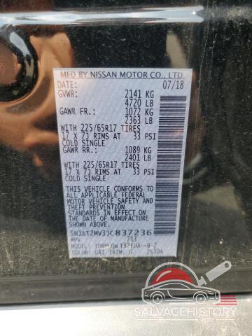 5N1AT2MV3JC837236 2018 NISSAN ROGUE photo no. 12