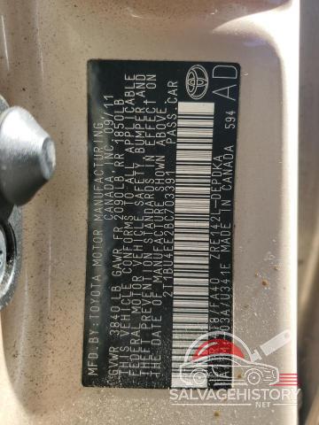 2T1BU4EE2BC703391 2011 TOYOTA COROLLA photo no. 12