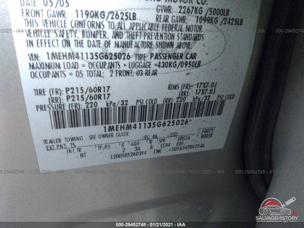 1MEHM41135G625026 2005 MERCURY MONTEGO photo no. 9