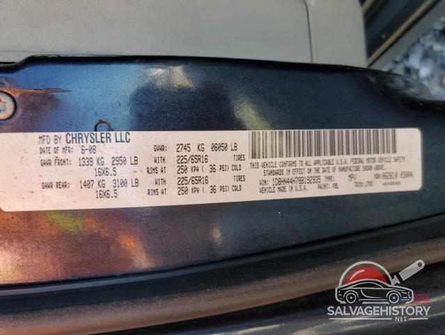 1D8HN44H78B192935 2008 DODGE CARAVAN photo no. 13