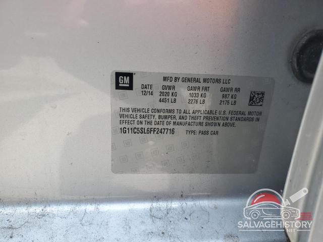 1G11C5SL6FF247716 2015 CHEVROLET MALIBU photo no. 12