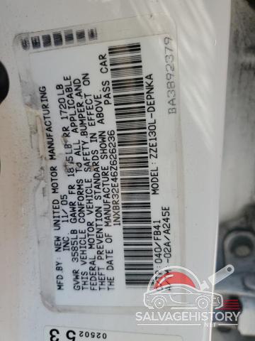1NXBR32E46Z626236 2006 TOYOTA COROLLA photo no. 12