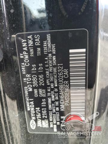 KMHDH6AH9EU026321 2014 HYUNDAI ELANTRA photo no. 12