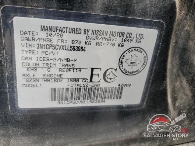 3N1CP5CVXLL563984 2020 NISSAN KICKS photo no. 13