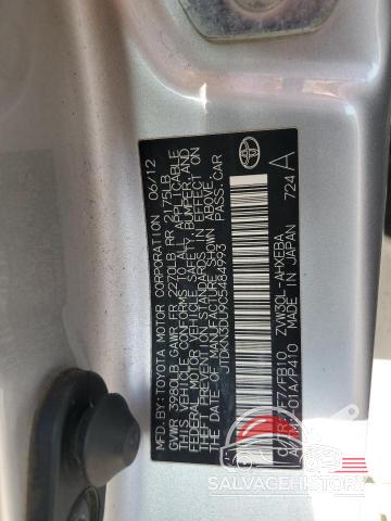 JTDKN3DU9C5484993 2012 TOYOTA PRIUS photo no. 12