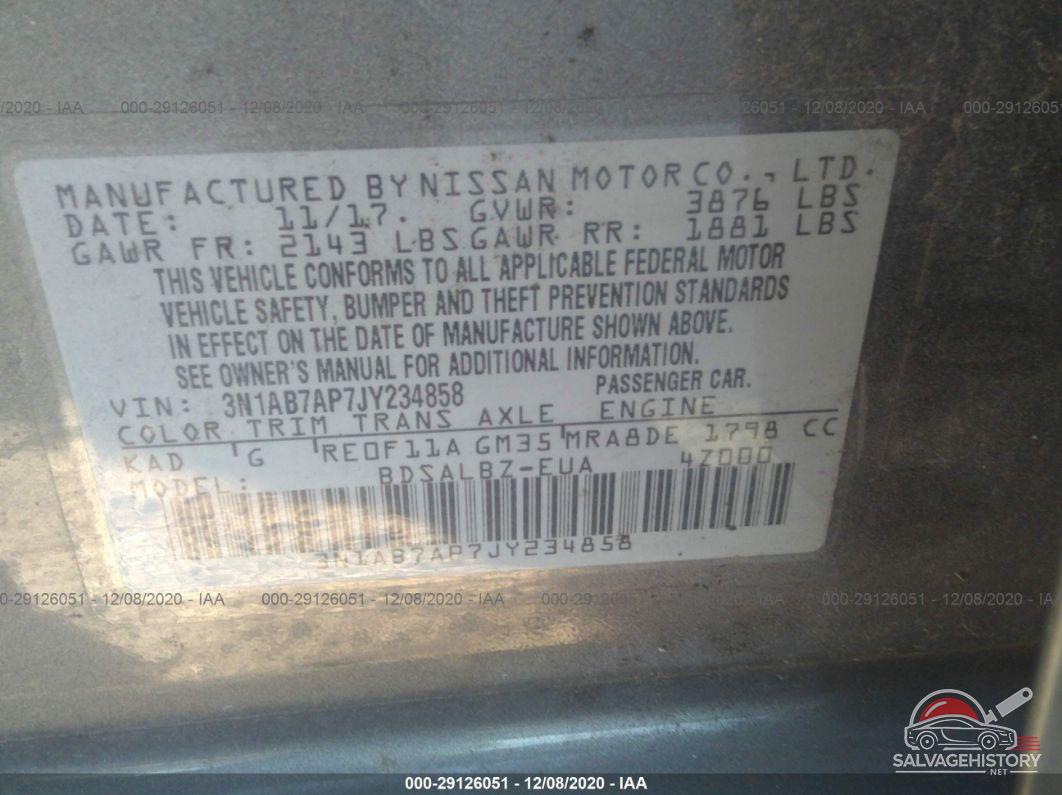 3N1AB7AP7JY234858 2018 NISSAN SENTRA photo no. 9