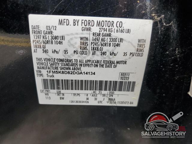 1FM5K8D82DGA14134 2013 FORD EXPLORER photo no. 12