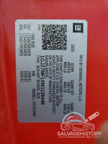 1GJZ7MF1XM1129446 2021 GMC SAVANA photo no. 13