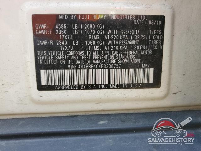 4S4BRBKC4B3338757 2011 SUBARU OUTBACK photo no. 13