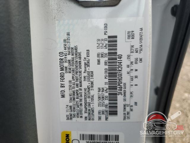 3FA6P0HDXFR204140 2015 FORD FUSION photo no. 13