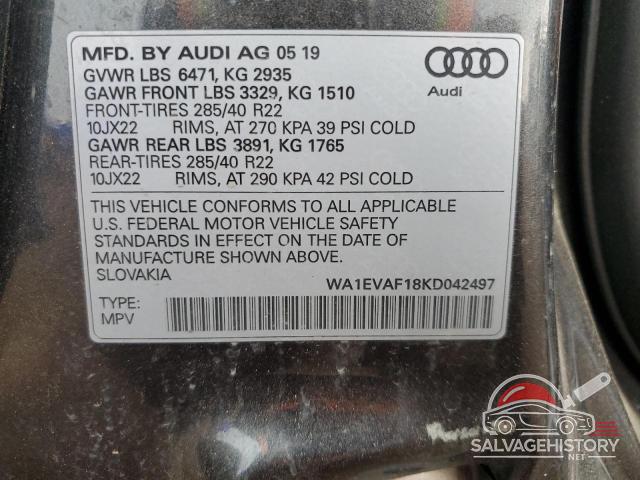 WA1EVAF18KD042497 2019 AUDI Q8 photo no. 13