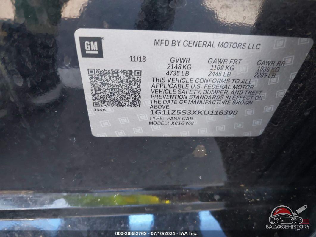 1G11Z5S3XKU116390 2019 CHEVROLET IMPALA photo no. 8