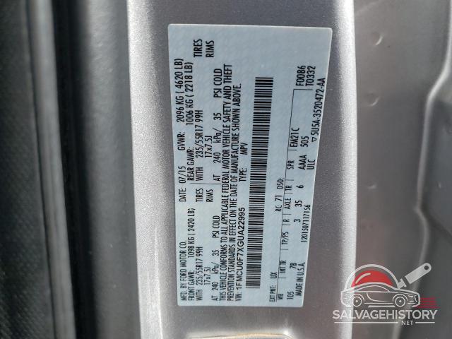 1FMCU0F7XGUA22995 2016 FORD ESCAPE photo no. 13