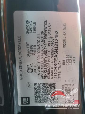 1GCHSCEA6N1212452 2022 CHEVROLET COLORADO photo no. 12