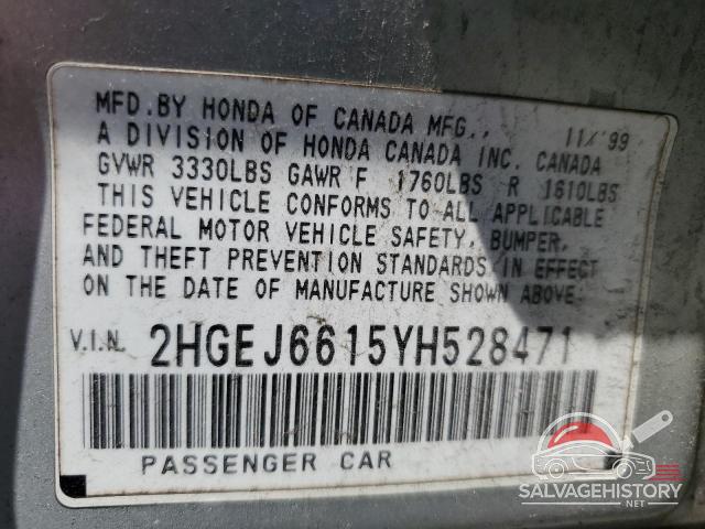 2HGEJ6615YH528471 2000 HONDA CIVIC photo no. 12