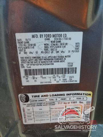 1FTFW1EF9CKD04156 2012 FORD F-150 photo no. 12