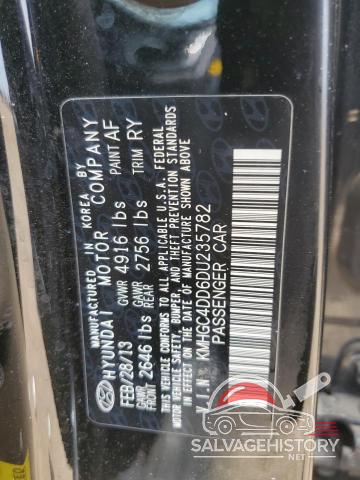 KMHGC4DD6DU235782 2013 HYUNDAI GENESIS photo no. 12