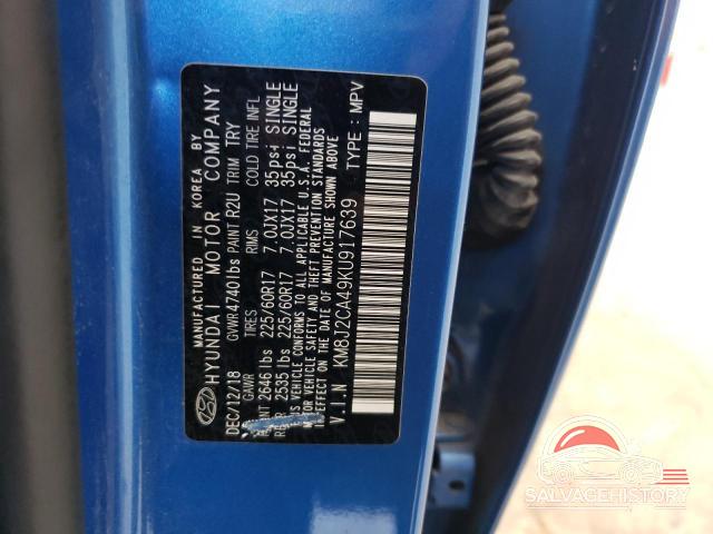 KM8J2CA49KU917639 2019 HYUNDAI TUCSON photo no. 13