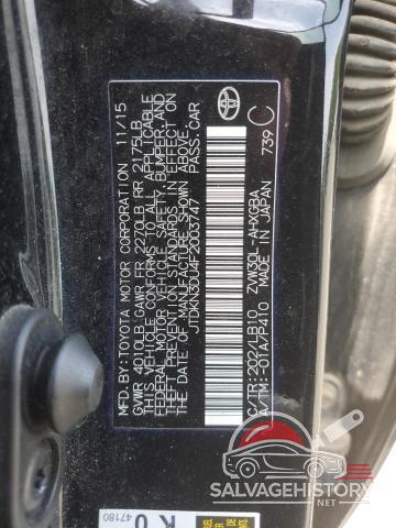 JTDKN3DU4F2003747 2015 TOYOTA PRIUS photo no. 12