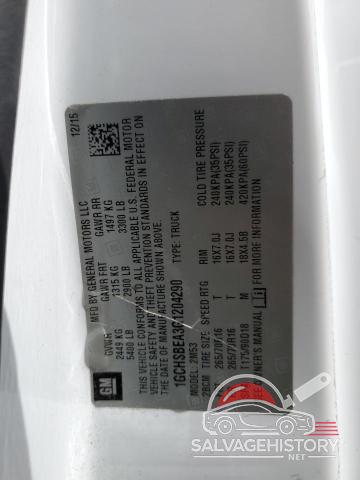 1GCHSBEA3G1204290 2016 CHEVROLET COLORADO photo no. 12