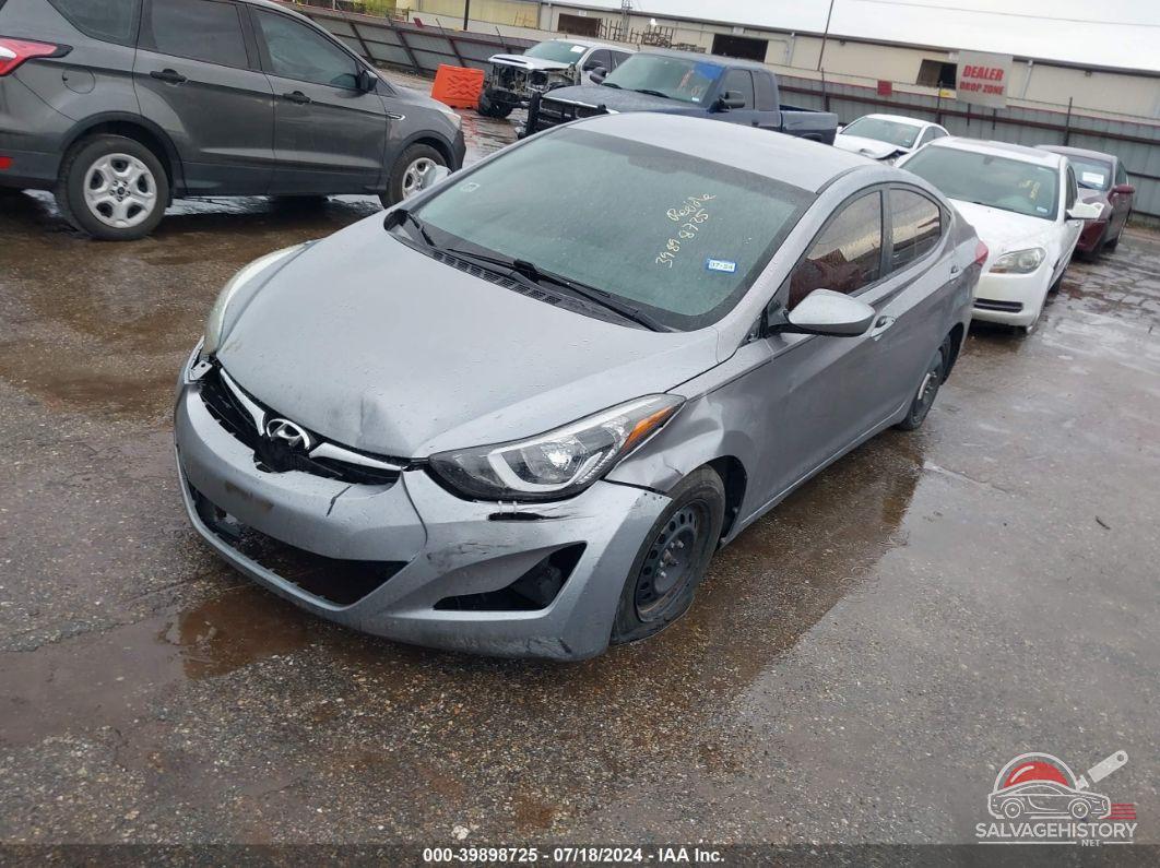 5NPDH4AEXGH758016 2016 HYUNDAI ELANTRA photo no. 2