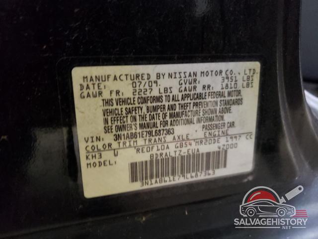 3N1AB61E79L687363 2009 NISSAN SENTRA photo no. 12
