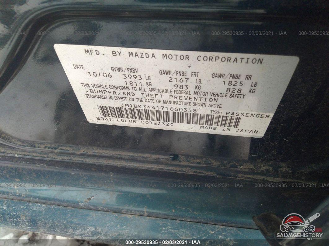 JM1BK344171660358 2007 MAZDA MAZDA3 photo no. 9