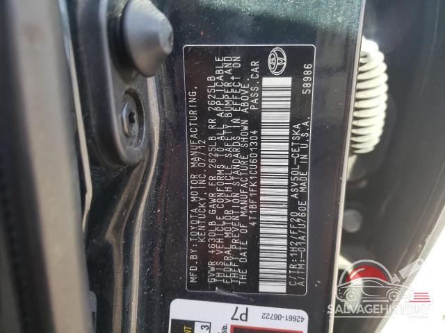 4T1BF1FK1CU601304 2012 TOYOTA CAMRY photo no. 12