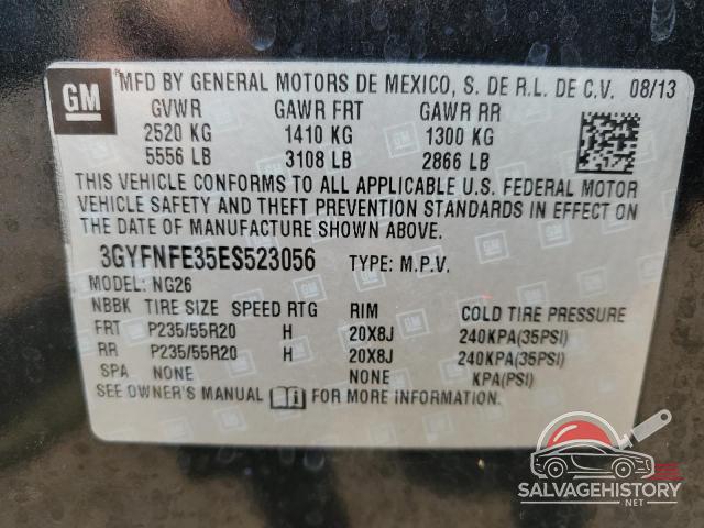 3GYFNFE35ES523056 2014 CADILLAC SRX photo no. 13