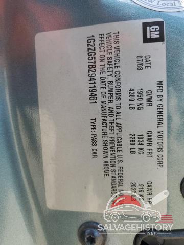 1G2ZG57B294119461 2009 PONTIAC G6 photo no. 12