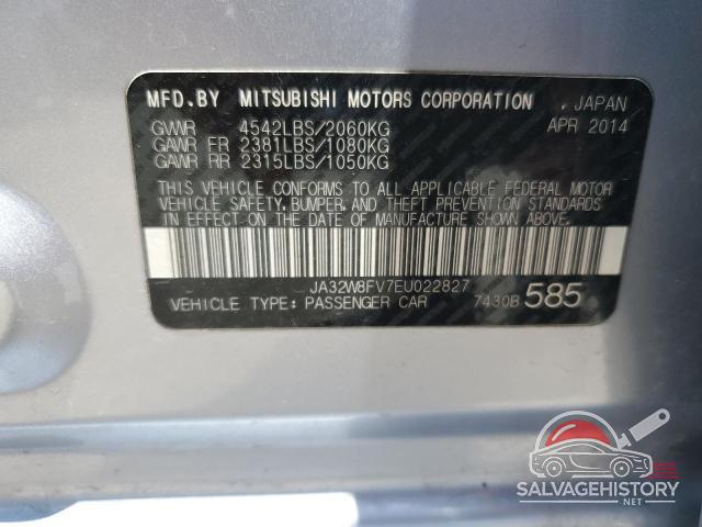 JA32W8FV7EU022827 2014 MITSUBISHI EVO photo no. 13