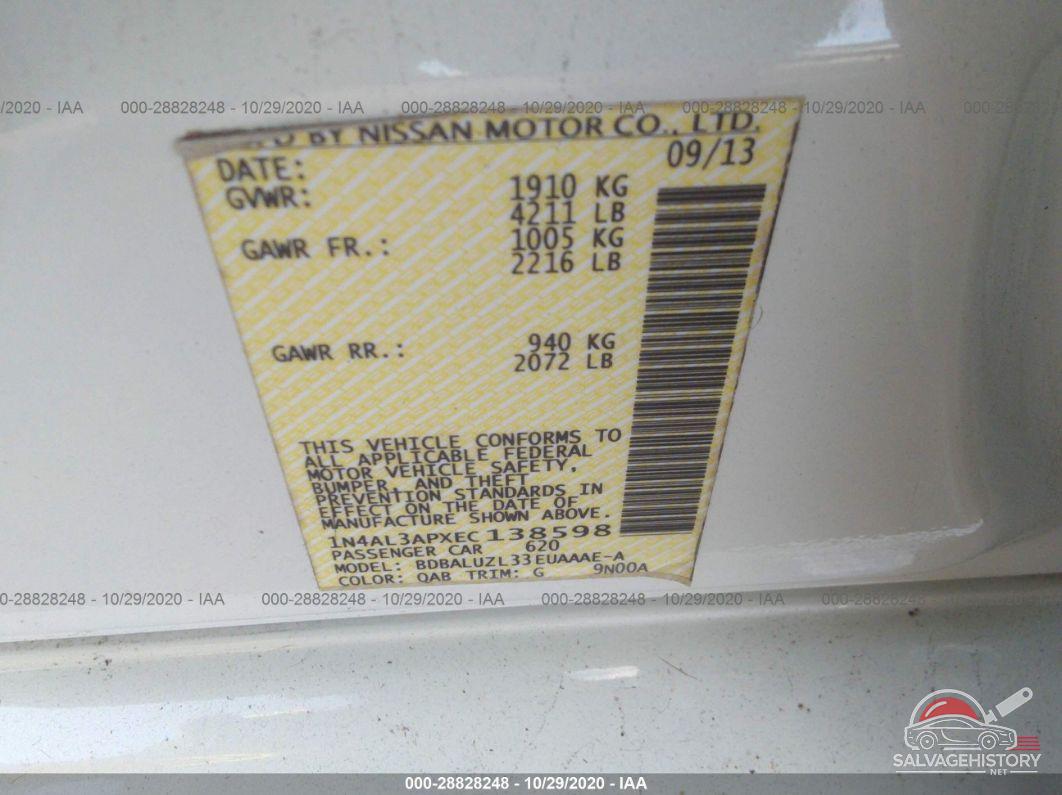 1N4AL3APXEC138598 2014 NISSAN ALTIMA photo no. 9