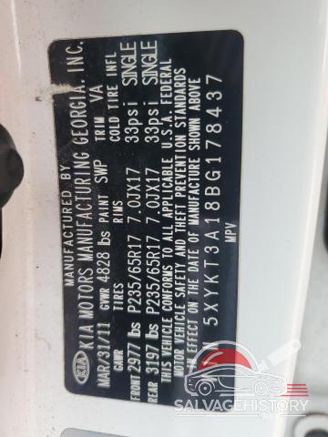 5XYKT3A18BG178437 2011 KIA SORENTO photo no. 13