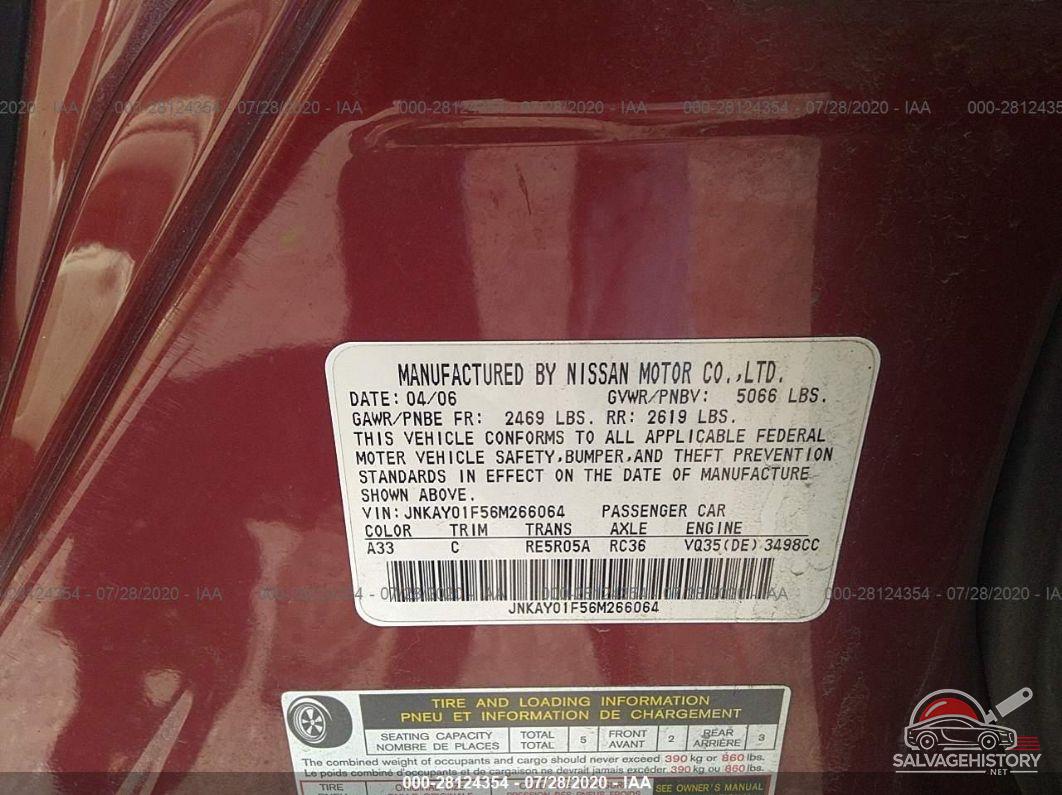 JNKAY01F56M266064 2006 INFINITI M35 photo no. 9
